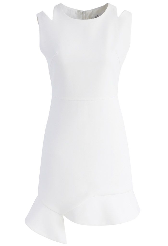 The Epitome of Grace Sleeveless Dress in White