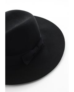 Chicwish Black Bow Floppy Hat
